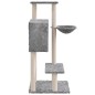 vidaXL Rascador para gatos con postes de sisal gris claro 108,5 cm vidaXL Rascador para gatos con postes de sisal gris claro 108,5 cm