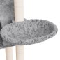 vidaXL Rascador para gatos con postes de sisal gris claro 108,5 cm vidaXL Rascador para gatos con postes de sisal gris claro 108,5 cm