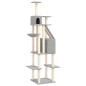 vidaXL Rascador para gatos con postes de sisal gris claro 201 cm