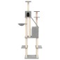 vidaXL Rascador para gatos con postes de sisal gris claro 201 cm
