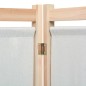 vidaXL Biombo divisor de 3 paneles de tela color crema 120x170x4 cm vidaXL Biombo divisor de 3 paneles de tela color crema 120x170x4 cm