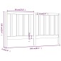 vidaXL Cabecero de cama madera maciza de pino gris 206x4x100 cm vidaXL Cabecero de cama madera maciza de pino gris 206x4x100 cm