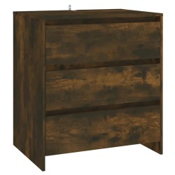 vidaXL Aparador madera contrachapada color roble ahumado 70x41x75 cm