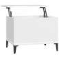 vidaXL Mesa de centro madera contrachapada blanco 60x44,5x45 cm vidaXL Mesa de centro madera contrachapada blanco 60x44,5x45 cm