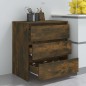 vidaXL Aparador madera contrachapada color roble ahumado 70x41x75 cm vidaXL Aparador madera contrachapada color roble ahumado 70x41x75 cm