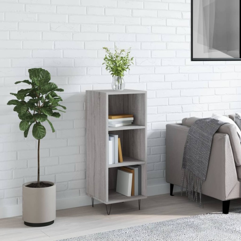 vidaXL Aparador de madera de ingeniería gris Sonoma 34,5x32,5x90 cm vidaXL Aparador de madera de ingeniería gris Sonoma 34,5x32,5x90 cm