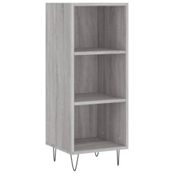 vidaXL Aparador de madera de ingeniería gris Sonoma 34,5x32,5x90 cm