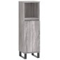 vidaXL Armario de baño madera contrachapada gris Sonoma 30x30x100 cm vidaXL Armario de baño madera contrachapada gris Sonoma 30x30x100 cm
