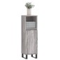 vidaXL Armario de baño madera contrachapada gris Sonoma 30x30x100 cm vidaXL Armario de baño madera contrachapada gris Sonoma 30x30x100 cm