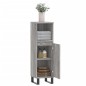 vidaXL Armario de baño madera contrachapada gris Sonoma 30x30x100 cm vidaXL Armario de baño madera contrachapada gris Sonoma 30x30x100 cm