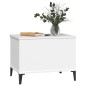 vidaXL Mesa de centro madera contrachapada blanco 60x44,5x45 cm vidaXL Mesa de centro madera contrachapada blanco 60x44,5x45 cm