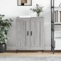 vidaXL Aparador de madera de ingeniería gris Sonoma 69,5x34x90 cm