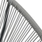 vidaXL Silla mecedora redonda de ratán sintético gris vidaXL Silla mecedora redonda de ratán sintético gris