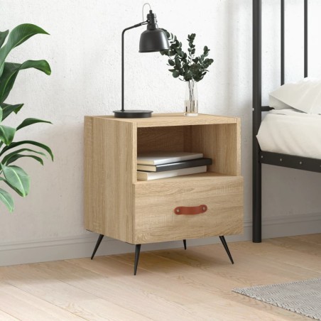 vidaXL Mesita de noche madera de ingeniería roble Sonoma 40x35x47,5 cm