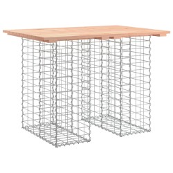 vidaXL Banco de jardín diseño gaviones madera maciza pino 100x70x72 cm