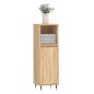 vidaXL Armario de baño madera contrachapada roble Sonoma 30x30x100 cm vidaXL Armario de baño madera contrachapada roble Sonoma 30x30x100 cm