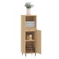 vidaXL Armario de baño madera contrachapada roble Sonoma 30x30x100 cm vidaXL Armario de baño madera contrachapada roble Sonoma 30x30x100 cm