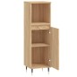 vidaXL Armario de baño madera contrachapada roble Sonoma 30x30x100 cm vidaXL Armario de baño madera contrachapada roble Sonoma 30x30x100 cm