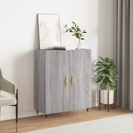 vidaXL Aparador de madera de ingeniería gris Sonoma 69,5x34x90 cm