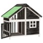 vidaXL Caseta para perros madera maciza de pino gris 96x60,5x87 cm