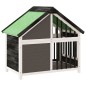 vidaXL Caseta para perros madera maciza de pino gris 96x60,5x87 cm