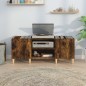 vidaXL Mueble discos madera contrachapada roble ahumado 121x38x48 cm