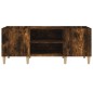 vidaXL Mueble discos madera contrachapada roble ahumado 121x38x48 cm