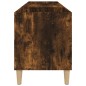 vidaXL Mueble discos madera contrachapada roble ahumado 121x38x48 cm