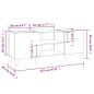 vidaXL Mueble discos madera contrachapada roble ahumado 121x38x48 cm