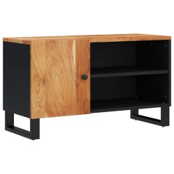 vidaXL Mueble de TV madera acacia y madera contrachapada 80x33x46 cm
