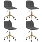 vidaXL Sillas de comedor giratorias 4 unidades terciopelo gris oscuro vidaXL Sillas de comedor giratorias 4 unidades terciopelo gris oscuro