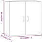 vidaXL Armario pared madera contrachapada blanco brillo 60x31x60 cm vidaXL Armario pared madera contrachapada blanco brillo 60x31x60 cm