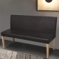 vidaXL Banco de cuero sintético 139,5 cm marrón oscuro vidaXL Banco de cuero sintético 139,5 cm marrón oscuro