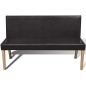 vidaXL Banco de cuero sintético 139,5 cm marrón oscuro vidaXL Banco de cuero sintético 139,5 cm marrón oscuro