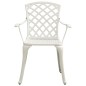 vidaXL Mesa y sillas de bistró 3 piezas aluminio fundido blanco vidaXL Mesa y sillas de bistró 3 piezas aluminio fundido blanco