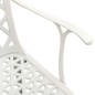 vidaXL Mesa y sillas de bistró 3 piezas aluminio fundido blanco vidaXL Mesa y sillas de bistró 3 piezas aluminio fundido blanco