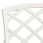 vidaXL Mesa y sillas de bistró 3 piezas aluminio fundido blanco vidaXL Mesa y sillas de bistró 3 piezas aluminio fundido blanco