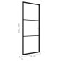 vidaXL Puerta interior vidrio ESG y aluminio negro 76x201,5 cm vidaXL Puerta interior vidrio ESG y aluminio negro 76x201,5 cm