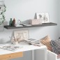 vidaXL Estante flotante de pared MDF gris brillo 120x23,5x3,8 cm vidaXL Estante flotante de pared MDF gris brillo 120x23,5x3,8 cm