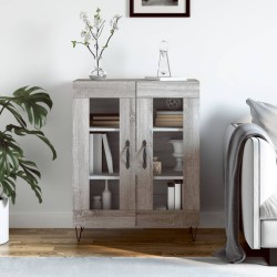 vidaXL Aparador de madera de ingeniería gris Sonoma 69,5x34x90 cm