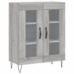 vidaXL Aparador de madera de ingeniería gris Sonoma 69,5x34x90 cm