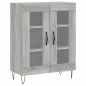 vidaXL Aparador de madera de ingeniería gris Sonoma 69,5x34x90 cm vidaXL Aparador de madera de ingeniería gris Sonoma 69,5x34x90 cm