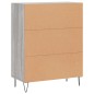 vidaXL Aparador de madera de ingeniería gris Sonoma 69,5x34x90 cm vidaXL Aparador de madera de ingeniería gris Sonoma 69,5x34x90 cm
