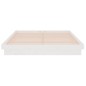 vidaXL Estructura de cama madera maciza blanca King Size 150x200 cm vidaXL Estructura de cama madera maciza blanca King Size 150x200 cm