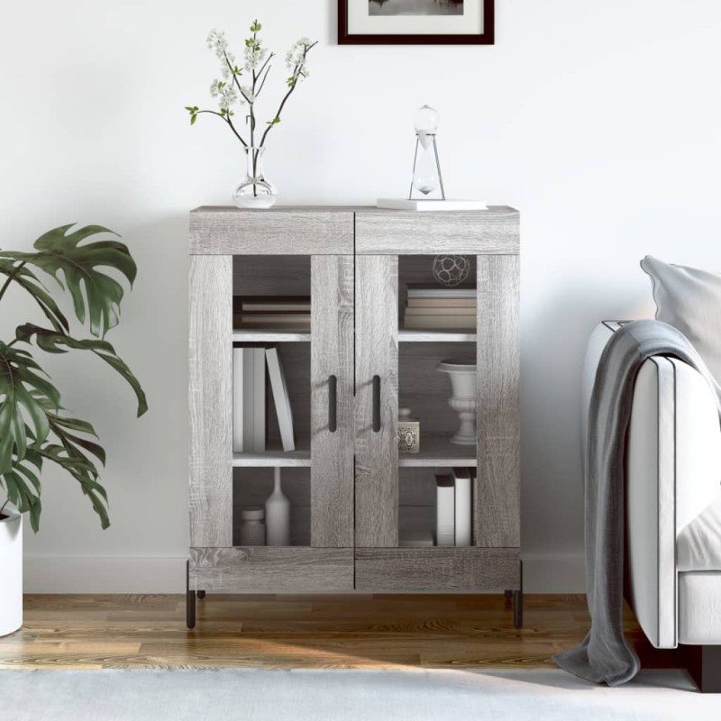 vidaXL Aparador de madera de ingeniería gris Sonoma 69,5x34x90 cm vidaXL Aparador de madera de ingeniería gris Sonoma 69,5x34x90 cm