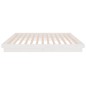 vidaXL Estructura de cama madera maciza blanca King Size 150x200 cm vidaXL Estructura de cama madera maciza blanca King Size 150x200 cm