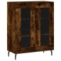vidaXL Aparador de madera de ingeniería roble ahumado 69,5x34x90 cm vidaXL Aparador de madera de ingeniería roble ahumado 69,5x34x90 cm