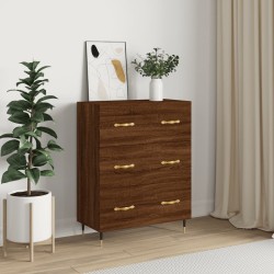 vidaXL Aparador de madera de ingeniería marrón roble 69,5x34x90 cm