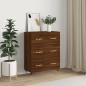 vidaXL Aparador de madera de ingeniería marrón roble 69,5x34x90 cm vidaXL Aparador de madera de ingeniería marrón roble 69,5x34x90 cm