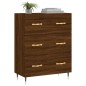 vidaXL Aparador de madera de ingeniería marrón roble 69,5x34x90 cm vidaXL Aparador de madera de ingeniería marrón roble 69,5x34x90 cm